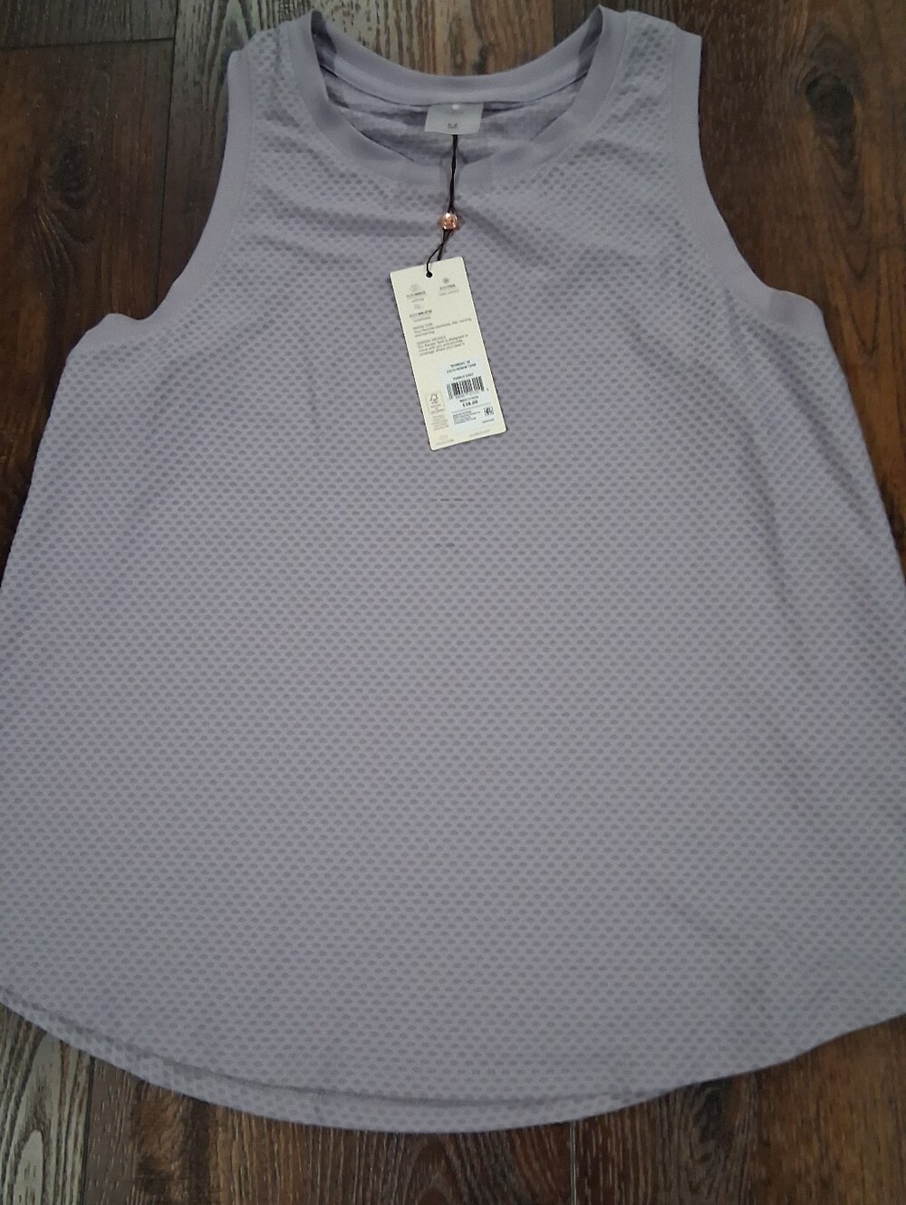CALIA Light Lavender Sleeveless Mesh Tank Top